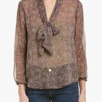 BB Dakota by Steve Madden Austell Sheet Printed Floral Front Tie Top Medium Photo 0