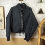 BLANK NYC Charcoal Cropped Full Zip Quilted Jacket - Size - Large Photo 0