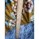 Xhilaration Xhileration FLORAL ROMPER Size Small Mustard Yellow LACE UP FRONT Short Sleeve Photo 6