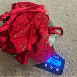 For Love & Lemons  Rosa Lace Heart Bra and Garter Belt, Red, Small Photo 11