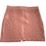 ASOS Mini Skirt Womens US 8 Pink Textured Zip Front Ring Pull Modern Stretchy Photo 1