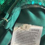 Women’s Green Fully Sequined Short Party Dress Ruffle Hem Corset Back Size 8 NEW Photo 9