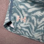 Under Armour Athletic Shorts Womens M Blue White Pattern Fitted Lined Pocket Photo 1