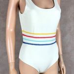 Dolce Vita Cream Kokomo Embroidered One Piece Swimsuit NEW MEDIUM Photo 0