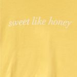 NWT Junk Food Clothing Yellow Crop Top “Sweet Like Honey” Size M Photo 1