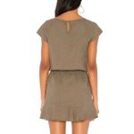 Joie  dress quora olive green ruffle fatigue 100% linen olive green medium Photo 2