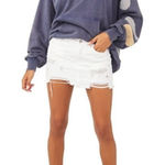 We The Free - #317 Fringe Hem Distressed Jean Skirt Photo 0