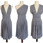 BUTTER BY NADIA Black and White Stripe Jersey Knit Versatile Dress One Size Size undefined Photo 2