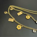 Liz Claiborne Vintage LCI Gold-tone Tarot Flower Star Moon Charm 38”Necklace 83g Photo 13