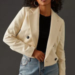 Maeve  Cropped Double Breasted Blazer large workwear glamorous power‎ holiday Photo 0