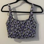 ZARA  jacquard lilac purple floral corset crop top Photo 3