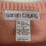 Sarah Taylor vintage silk pink knit beads dolman women’s sweater Size Small Photo 3