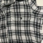 Madewell black white checkered large button up Photo 5