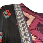 Urban Outfitters STARING AT STARS Black Floral Embroidered Yoke Dress EUC Small Photo 4