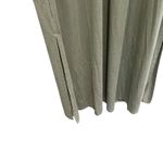 POL Racer Back Tank Dress Olive Green Sz L Maxi V Neck Stretch Side Slit NWOT Photo 4