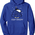 Peanuts Snoopy Cozy Snoopy Pullover Hoodie Blue Size L Photo 0