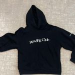 Black Hoodie Sweatshirt Pullover Design Size M Photo 0