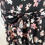 London Style  Collection black pink and white tie front floral dress size 12 Photo 2