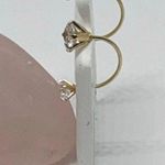 Stamped 14k Solid Gold Telephone Earrings  3mm CZ  Photo 1