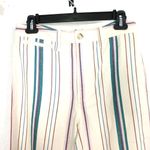 Madewell NWT  Emmett Wide-Leg Crop Pants in Stripe Button: Button Front Edition S Photo 2