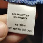 Sami & Jo  Women's Size XL Lace-Up Popover 3/4 Sleeves Blue Abstract Stretch Top Photo 7