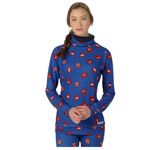 Burton  NWT Women's XS Blue Lips Print Dryride First Layer Long Sleeve Top Photo 1