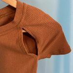 Urban Outfitters UO Small NEW Brown Cut out Teen Girl Short Sleeve Tee Shirt Top Photo 1