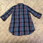 Betsey Johnson NWOT  Intimates Ruffle Plaid Button-Down Flannel Sleep Shirt S Photo 3