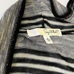 Say What? Lightweight Black Grey Cardigan Women's Size Medium Waterfall Office‎ AOC-B Photo 3