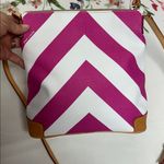 Dooney & Bourke Magenta and White Chevron Crossbody Bag Pebbled Leather Photo 1