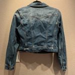 Jessica Simpson Distressed Jean Jacket Denim Jacket Size Medium Photo 5