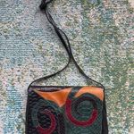 Carlos Falchi Vintage snakeskin leather abstract fold over shoulder purse Photo 0