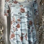 Maurice's XS Gray Camo Floral Print Scoop Neck Tunic Tee Boho Casual Top Photo 0