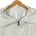 Zella ottoman rib knit white active jacket top S Photo 4