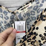 Miken Leopard Print Side Stripe Cover Up Midi Dress Tassel Belt Size XS New Brown Photo 4