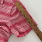 Nike  Golf x Disney Polo Shirt Womens Large Pink White Striped Athletic Photo 13