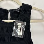 Madewell The Melody Bubble Hem Smocked Midi Dress Poplin Cotton Black XXS NWT Photo 9