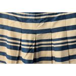 Loft , Blue And White Striped Skirt, Lined, NWT, Pleated With Pockets. Size 8 Photo 2