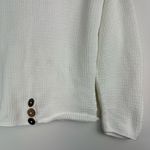Pure Handknit Sweater Cardigan Art Deco Buttons Sz S/M White Photo 12