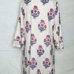 Victoria Dunn Collared Shirt Dress Size XL Floral White Pink Purple Lined Photo 7