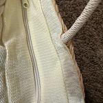 Colorful Woven Tote Bag with Rope Handles Tan Photo 2