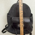 Brighton  E089658 Black Nylon Backpack With Leather Croc Trims Photo 5