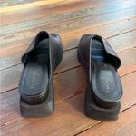 Naked Feet Infinity Leather Platform Sandals Sz 9 💛🍄 Black Photo 4