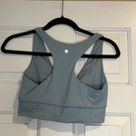 Apana  Women's Blue Grey Front Knot Sports Bra Photo 1