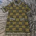 Gucci  GG Motif Wool Short-Sleeved Dress size M Photo 3