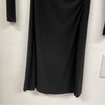 Norma Kamali  Black Long Sleeve Faux Wrap Mini Dress Womens XS Jersey Bodycon Photo 5