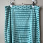 Lucy Jersey Midi Skirt M Striped Casual Soft Beach Boho Resort Vacation boat Blue Size M Photo 2