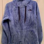 The North Face blue / purple fuzzy hoodie  Photo 0