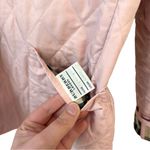 Burberry  Women's Medium Light Pink Quilted Nylon Jacket Classic Nova Check Plaid Photo 8