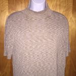 Tan & Gray Composition Silk Turtle Neck T Photo 1